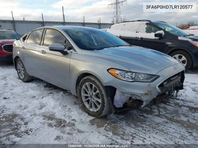 3FA6P0HD7LR120577 2020 Ford Fusion Se