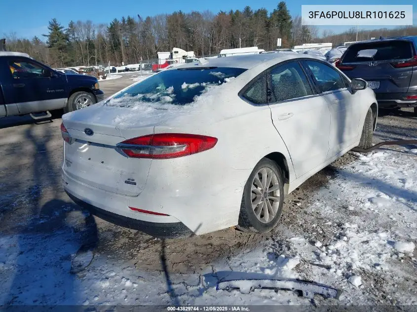 3FA6P0LU8LR101625 2020 Ford Fusion Hybrid Se