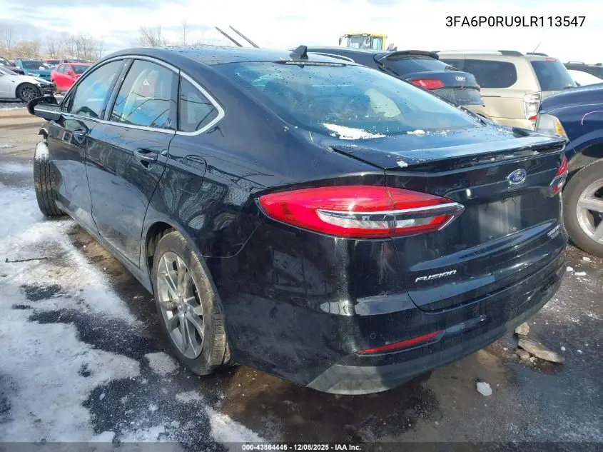 3FA6P0RU9LR113547 2020 Ford Fusion Hybrid Titanium
