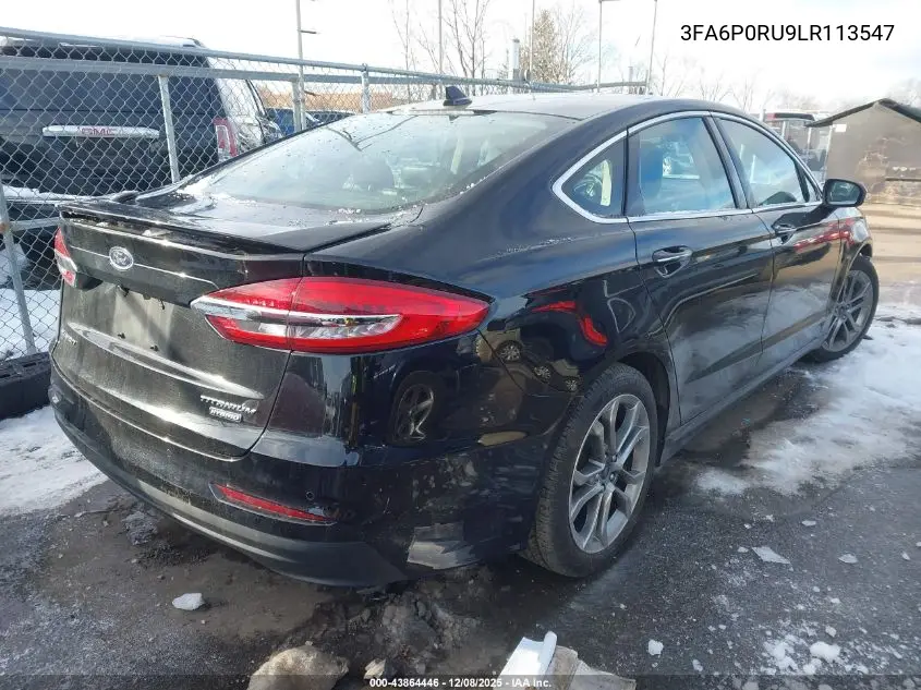 3FA6P0RU9LR113547 2020 Ford Fusion Hybrid Titanium