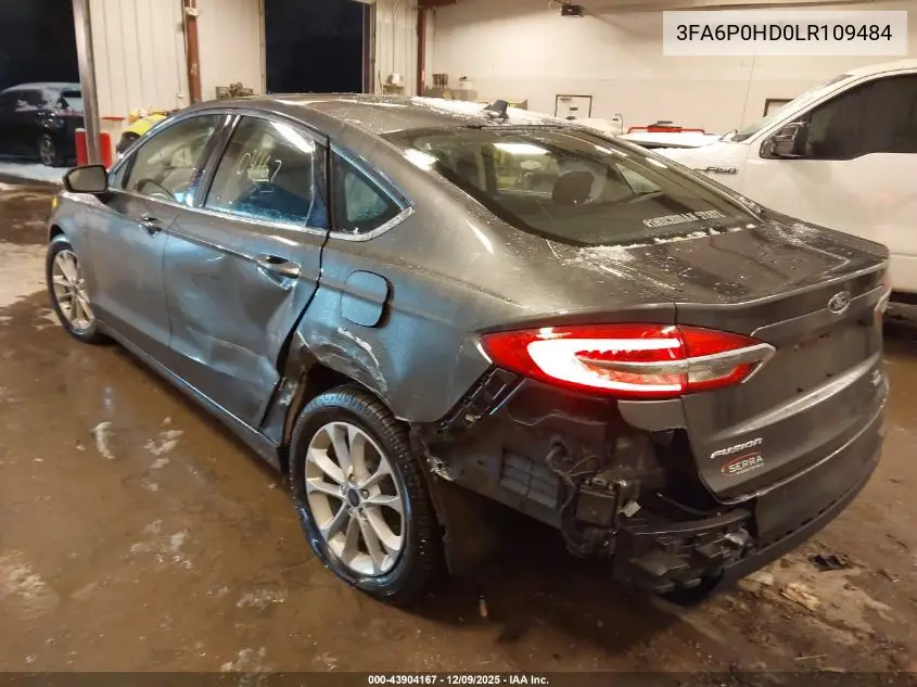 3FA6P0HD0LR109484 2020 Ford Fusion Se