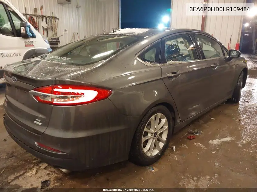 3FA6P0HD0LR109484 2020 Ford Fusion Se