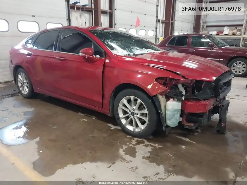 3FA6P0MU0LR176978 2020 Ford Fusion Hybrid Sel