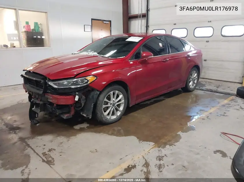 3FA6P0MU0LR176978 2020 Ford Fusion Hybrid Sel