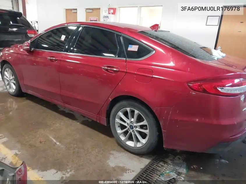 3FA6P0MU0LR176978 2020 Ford Fusion Hybrid Sel