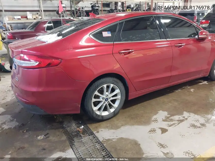 3FA6P0MU0LR176978 2020 Ford Fusion Hybrid Sel