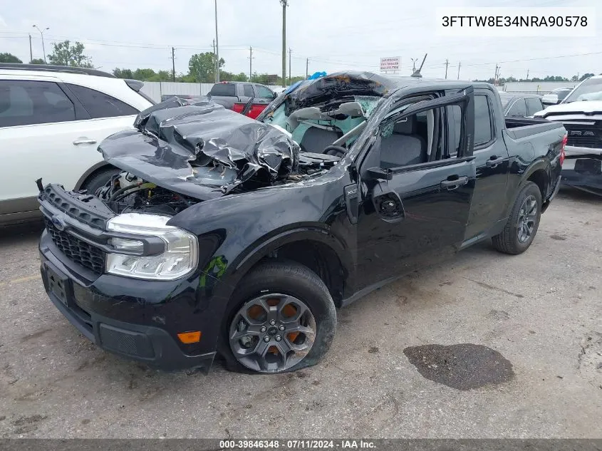 3FTTW8E34NRA90578 2022 Ford Maverick Xlt