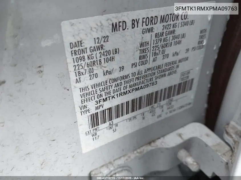 3FMTK1RMXPMA09763 2023 Ford Mustang Mach-E Select