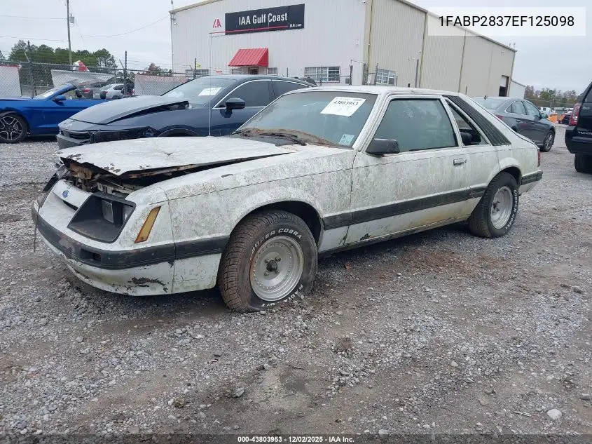 1FABP2837EF125098 1984 Ford Mustang L
