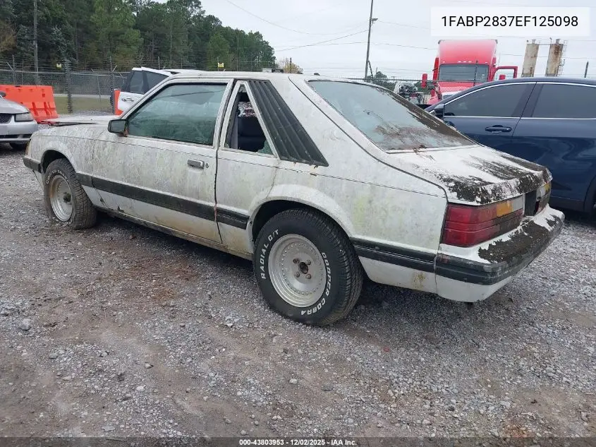 1FABP2837EF125098 1984 Ford Mustang L