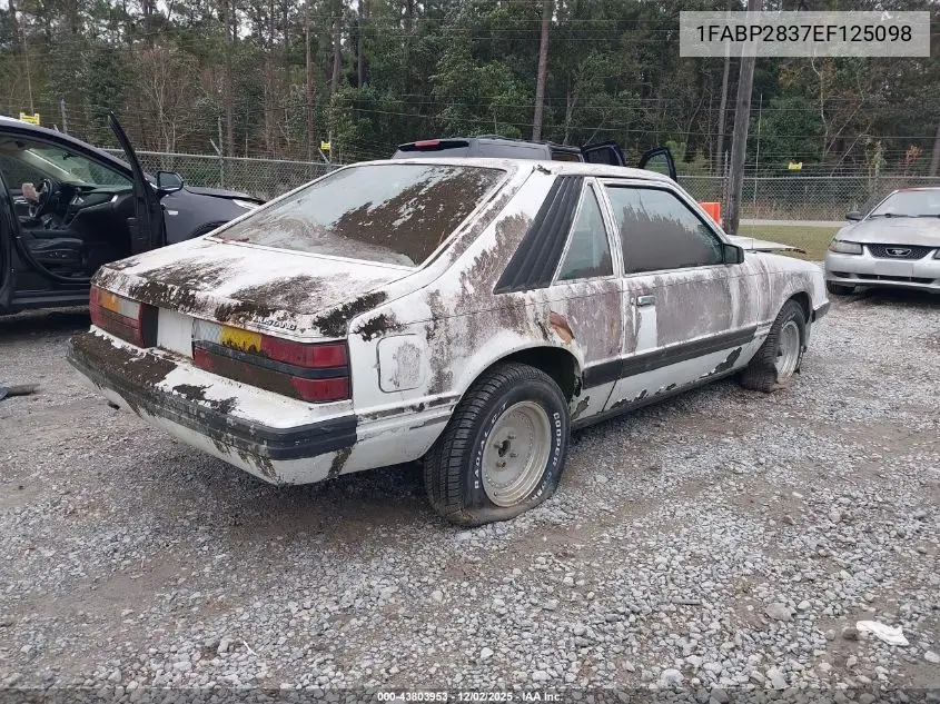 1FABP2837EF125098 1984 Ford Mustang L