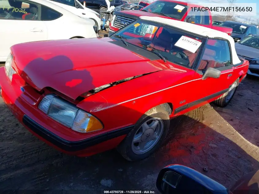 1FACP44E7MF156650 1991 Ford Mustang Lx