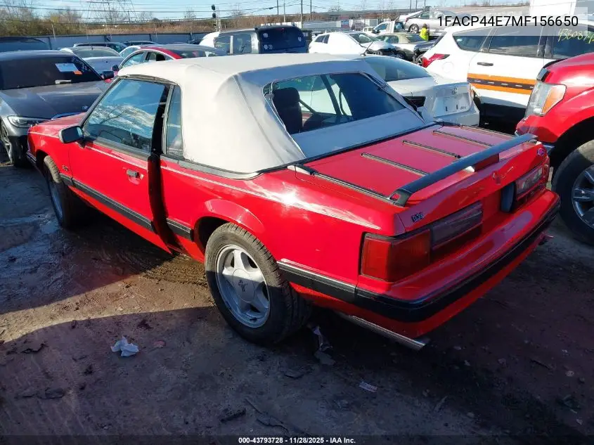 1FACP44E7MF156650 1991 Ford Mustang Lx