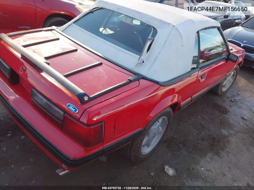 1FACP44E7MF156650 1991 Ford Mustang Lx
