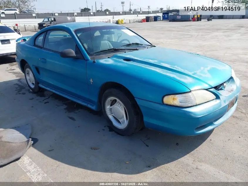 1FALP4049SF194519 1995 Ford Mustang