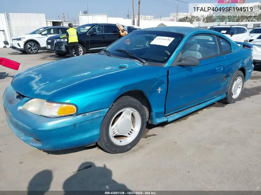 1FALP4049SF194519 1995 Ford Mustang