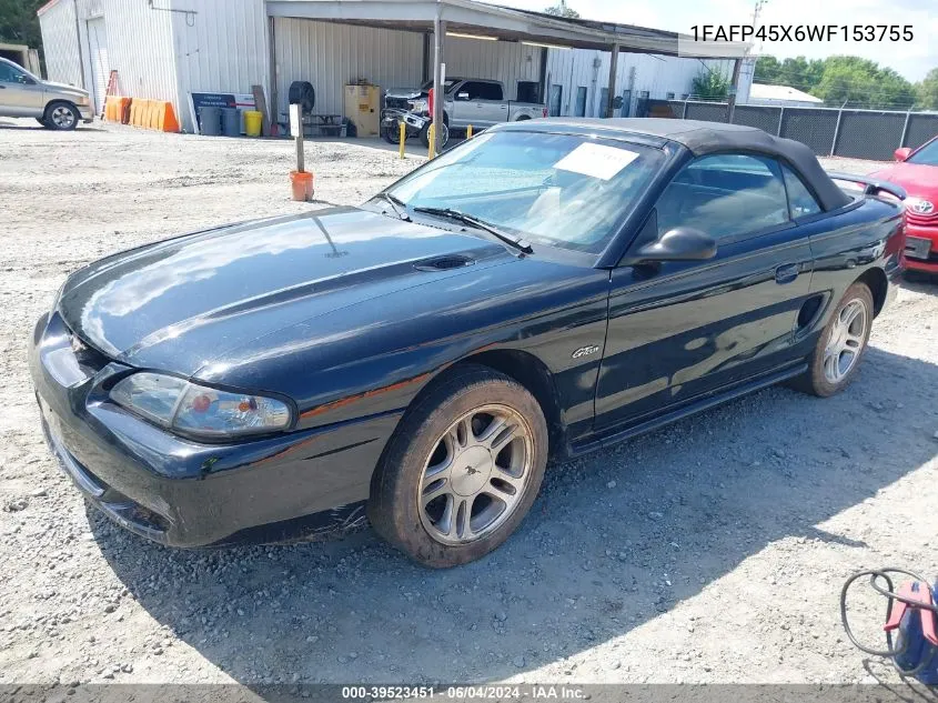 1FAFP45X6WF153755 1998 Ford Mustang Gt