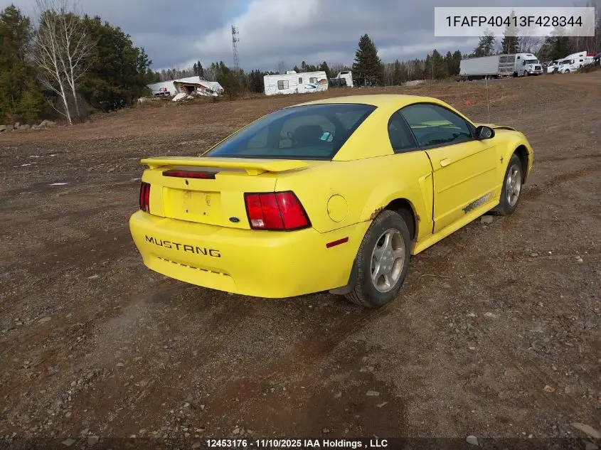 1FAFP40413F428344 2003 Ford Mustang