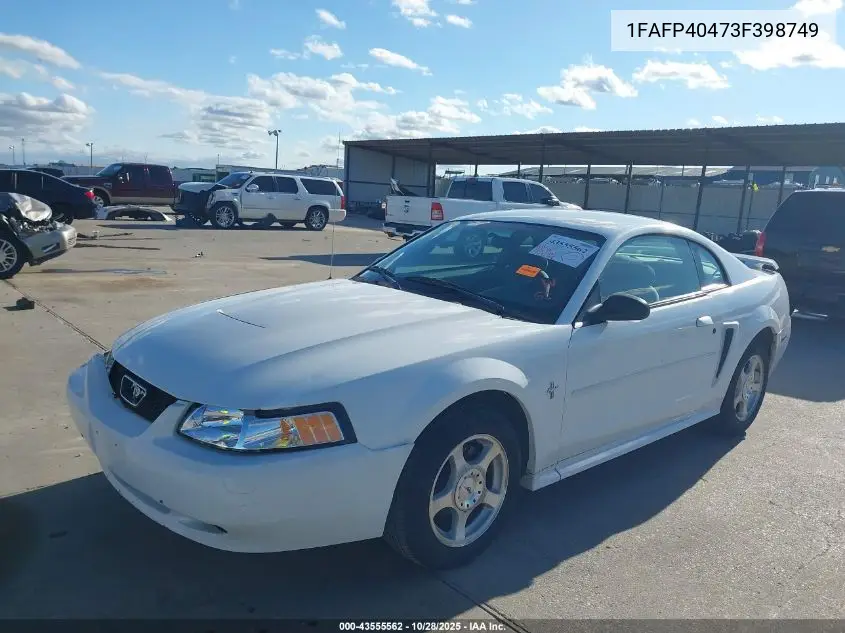 1FAFP40473F398749 2003 Ford Mustang