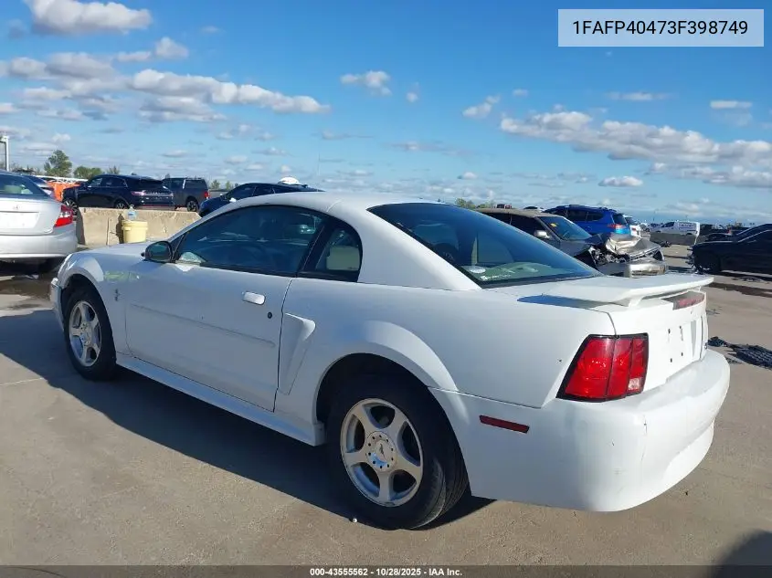 1FAFP40473F398749 2003 Ford Mustang