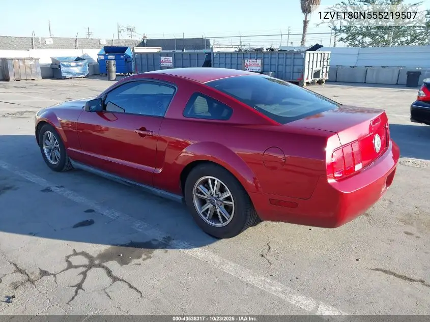 1ZVFT80N555219507 2005 Ford Mustang V6 Deluxe/V6 Premium
