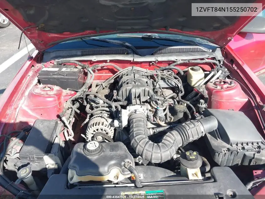 1ZVFT84N155250702 2005 Ford Mustang