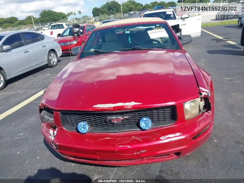 1ZVFT84N155250702 2005 Ford Mustang