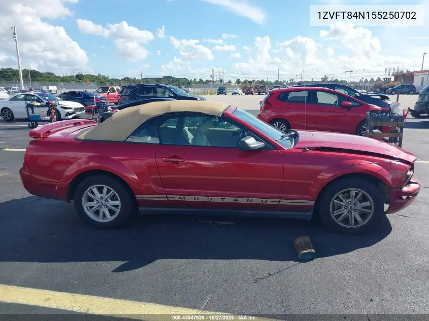 1ZVFT84N155250702 2005 Ford Mustang