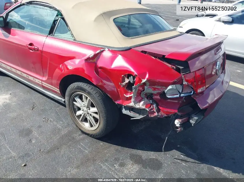 1ZVFT84N155250702 2005 Ford Mustang