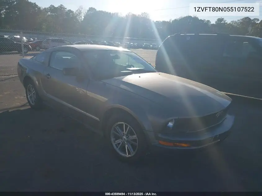 1ZVFT80N055107522 2005 Ford Mustang V6 Deluxe/V6 Premium