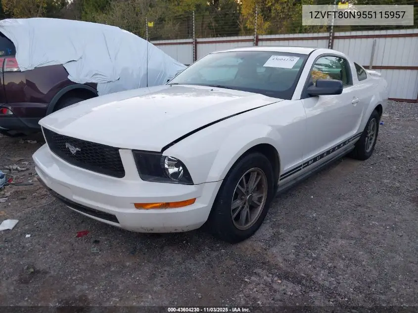 1ZVFT80N955115957 2005 Ford Mustang V6 Deluxe/V6 Premium