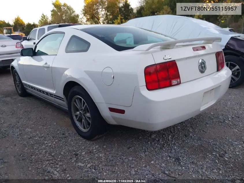1ZVFT80N955115957 2005 Ford Mustang V6 Deluxe/V6 Premium