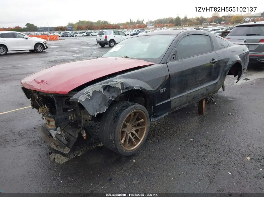 1ZVHT82H555102137 2005 Ford Mustang Gt Deluxe/Gt Premium