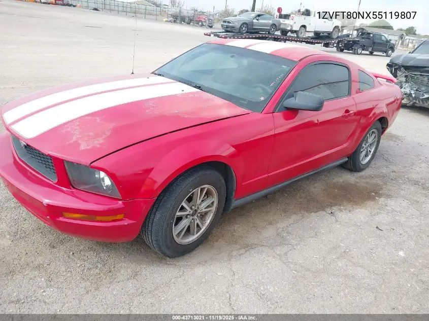 1ZVFT80NX55119807 2005 Ford Mustang V6 Deluxe/V6 Premium