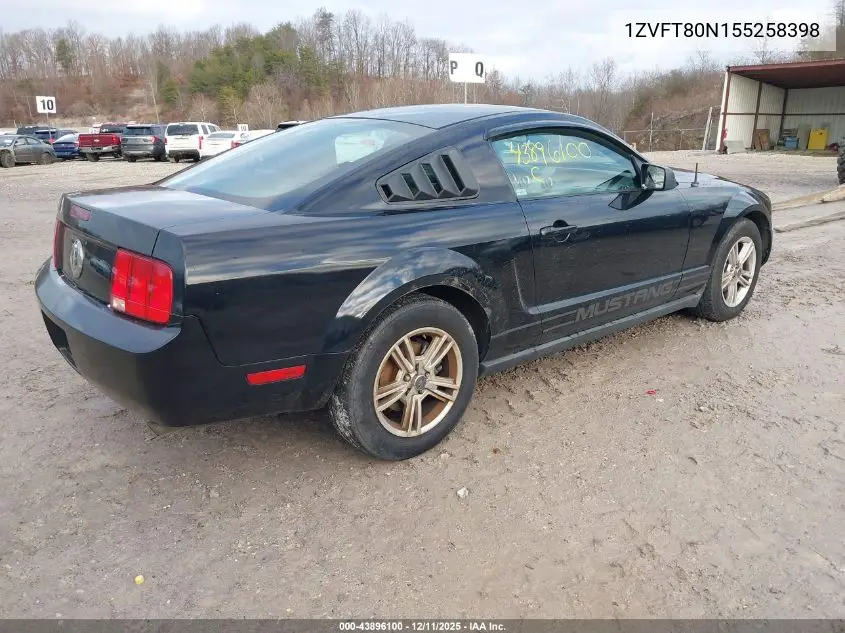 1ZVFT80N155258398 2005 Ford Mustang V6 Deluxe/V6 Premium