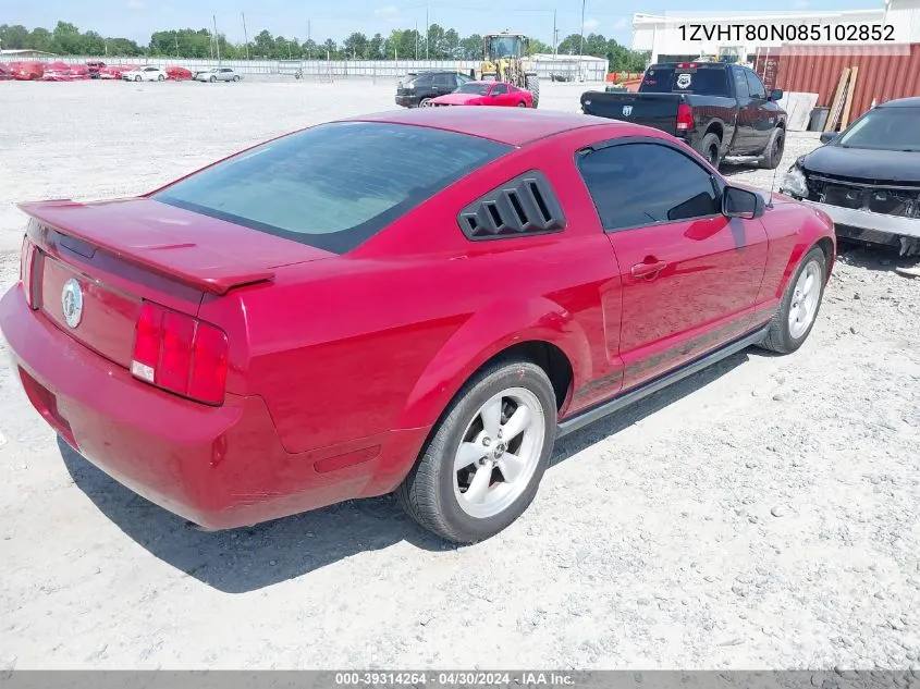 1ZVHT80N085102852 2008 Ford Mustang V6 Deluxe/V6 Premium