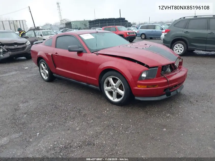 1ZVHT80NX85196108 2008 Ford Mustang V6 Premium
