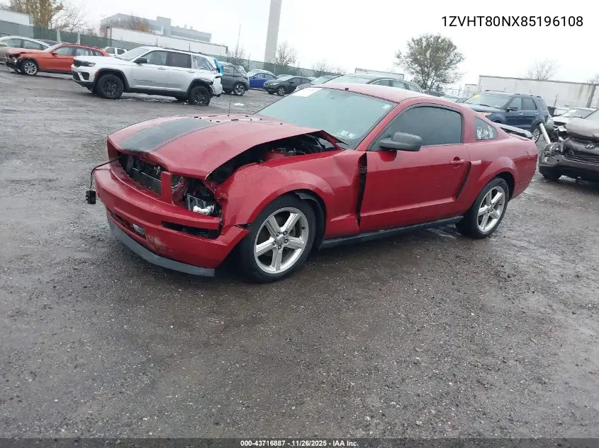 1ZVHT80NX85196108 2008 Ford Mustang V6 Premium