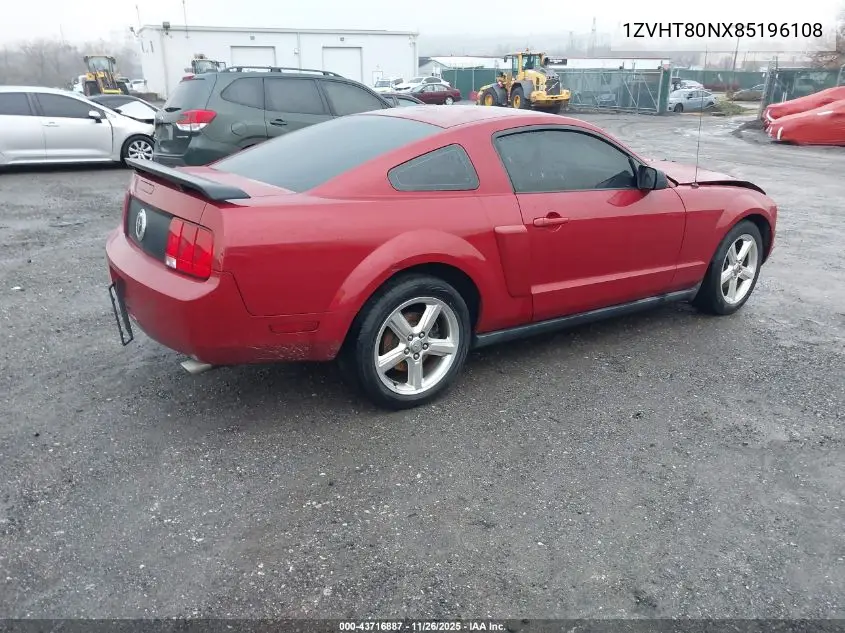 1ZVHT80NX85196108 2008 Ford Mustang V6 Premium
