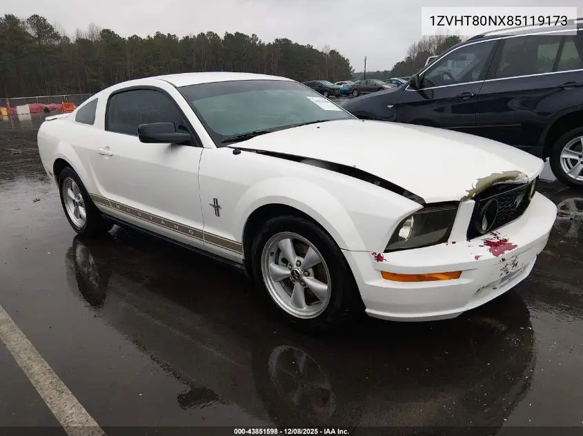 1ZVHT80NX85119173 2008 Ford Mustang V6 Deluxe/V6 Premium