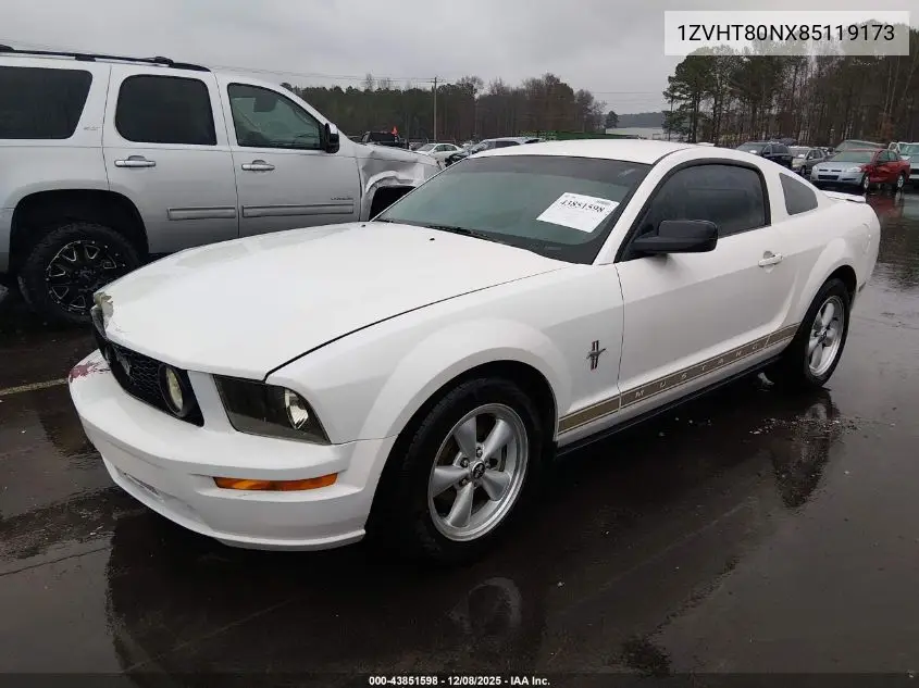 1ZVHT80NX85119173 2008 Ford Mustang V6 Deluxe/V6 Premium