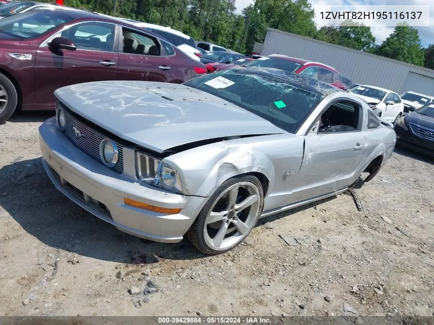 1ZVHT82H195116137 2009 Ford Mustang Gt/Gt Premium