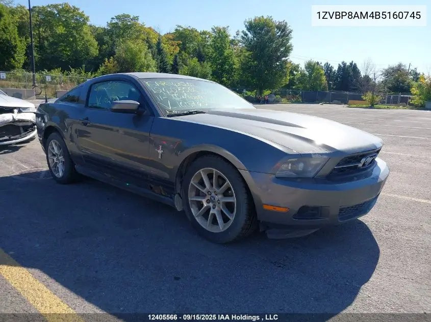 1ZVBP8AM4B5160745 2011 Ford Mustang V6