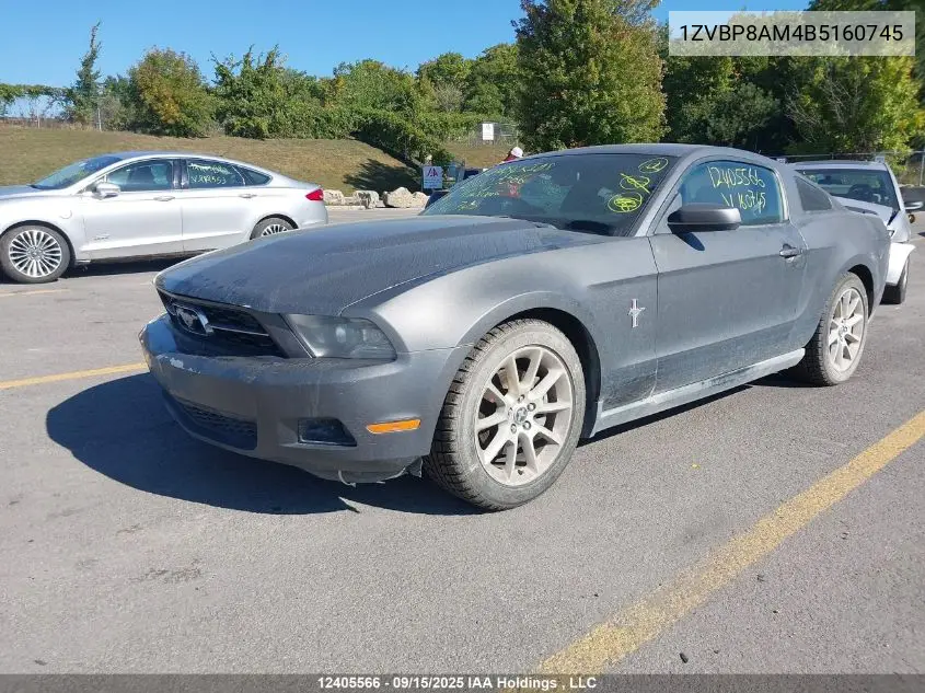 1ZVBP8AM4B5160745 2011 Ford Mustang V6
