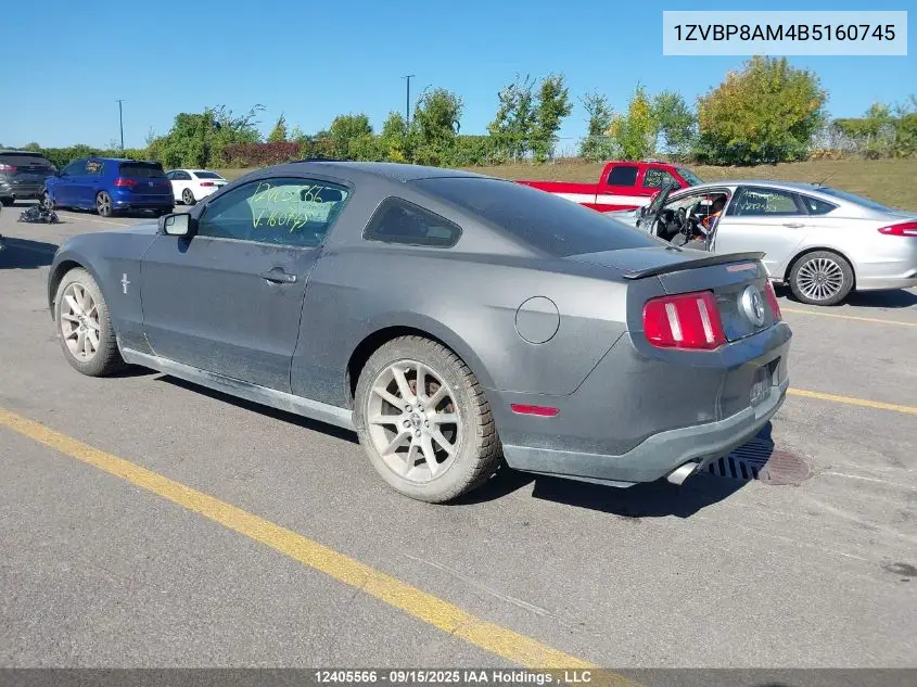 1ZVBP8AM4B5160745 2011 Ford Mustang V6