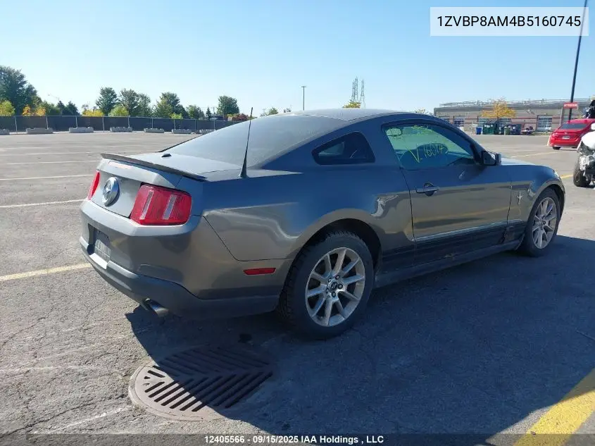 1ZVBP8AM4B5160745 2011 Ford Mustang V6