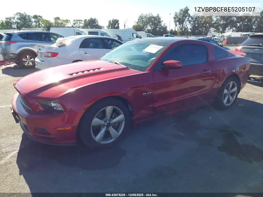 1ZVBP8CF8E5205107 2014 Ford Mustang Gt Premium