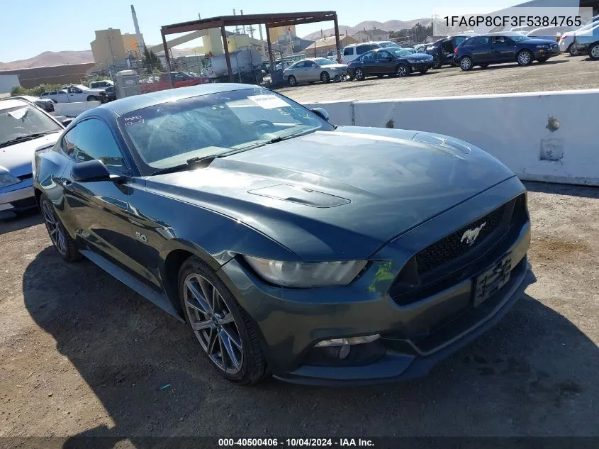 1FA6P8CF3F5384765 2015 Ford Mustang Gt Premium