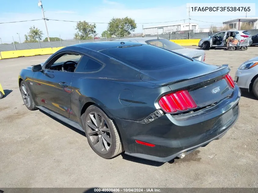 1FA6P8CF3F5384765 2015 Ford Mustang Gt Premium