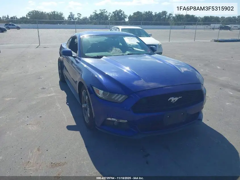 1FA6P8AM3F5315902 2015 Ford Mustang V6
